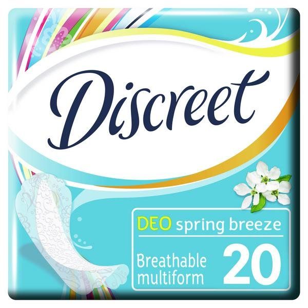 Ежедневные прокладки DISCREET (Дискрит) Deo Spring Breeze Multiform, 20 шт.