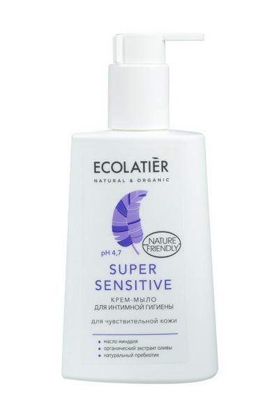 Крем -мыло для интимной гигиены Super Sensitive для чувствительной кожи, Ecolatier 250 мл