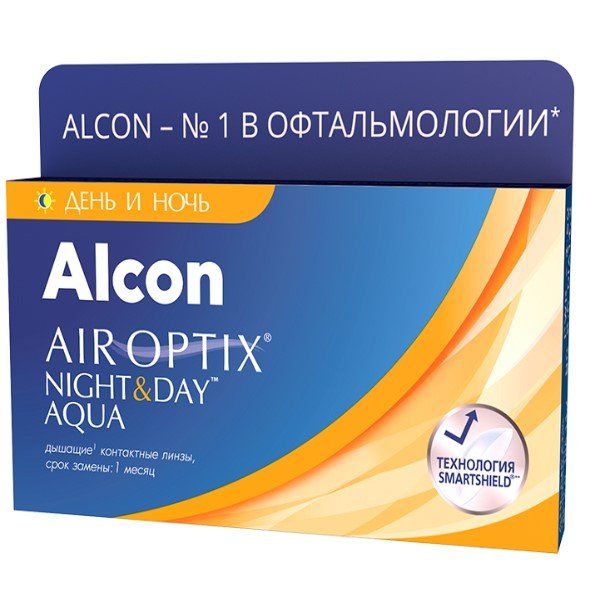 Линзы контактные Alcon/Алкон Air optix night & day aqua (8.4/-0,75) 3шт